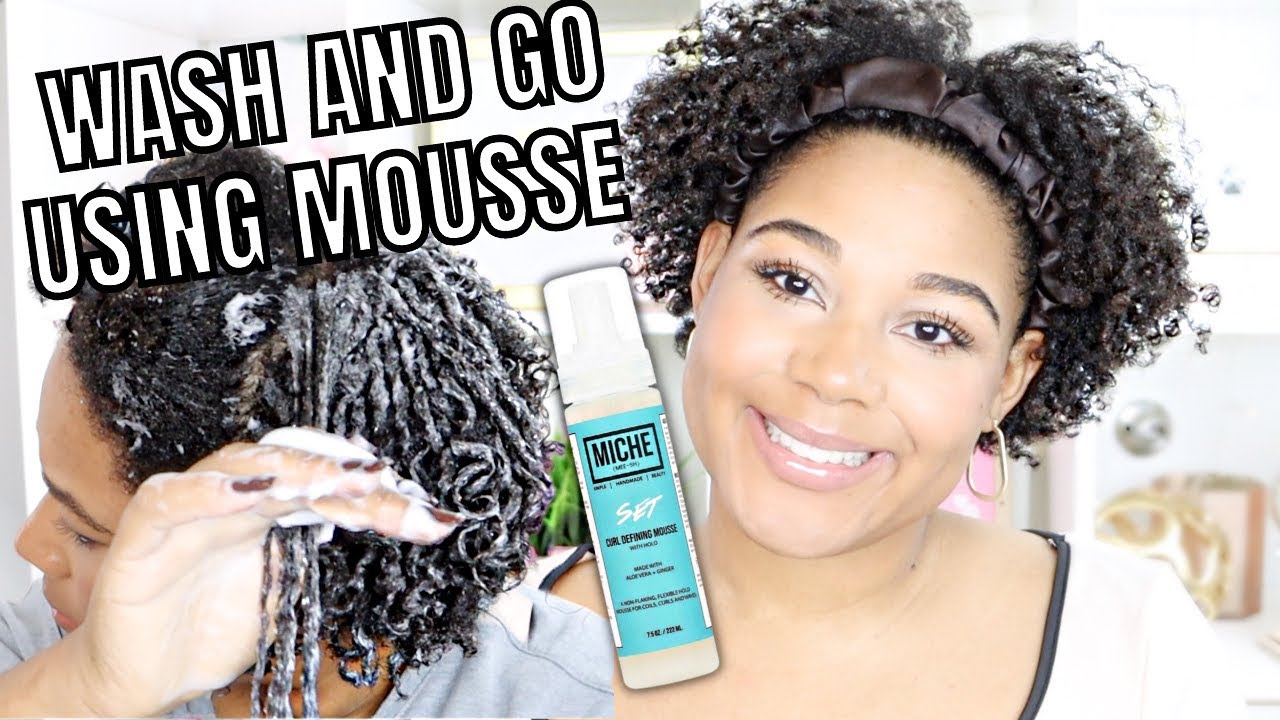 DEFINED FLUFFY WASH AND GO WITH MICHE BEAUTY SET CURL DEFINING MOUSSE!