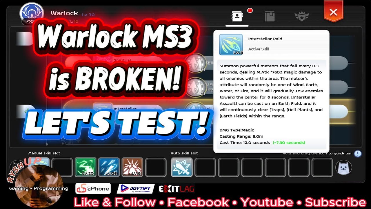 Ragnarok M Classic: Warlock MS3 (Interstellar Raid) is BROKEN! LET'S CHECK!