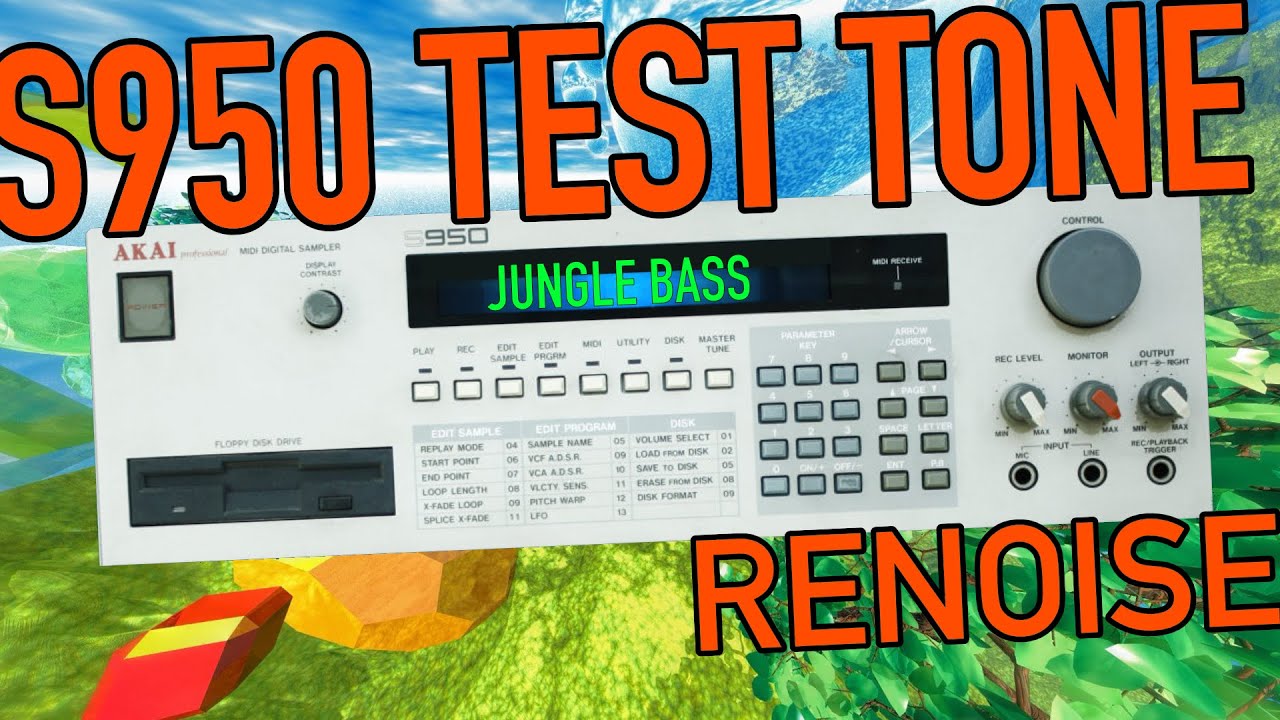 Creating an AKAI S950 Test Tone Bass in Renoise - 1990s Jungle & DNB