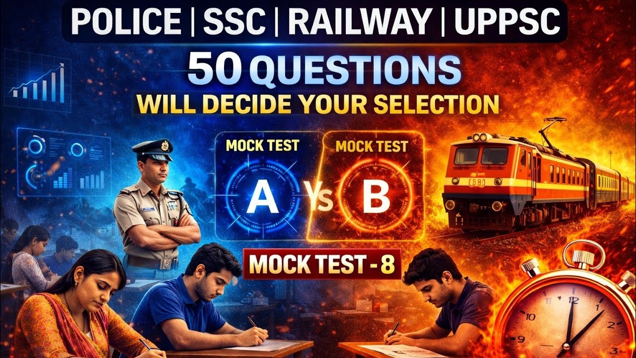 Best GS Class 🔥 Bilingual Mock Practice Class – 8 | Police • SSC • Railway • UPPSC