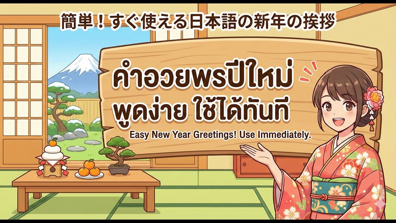 คำอวยพรปีใหม่ภาษาญี่ปุ่น พูดง่าย ใช้ได้ทันที🎀