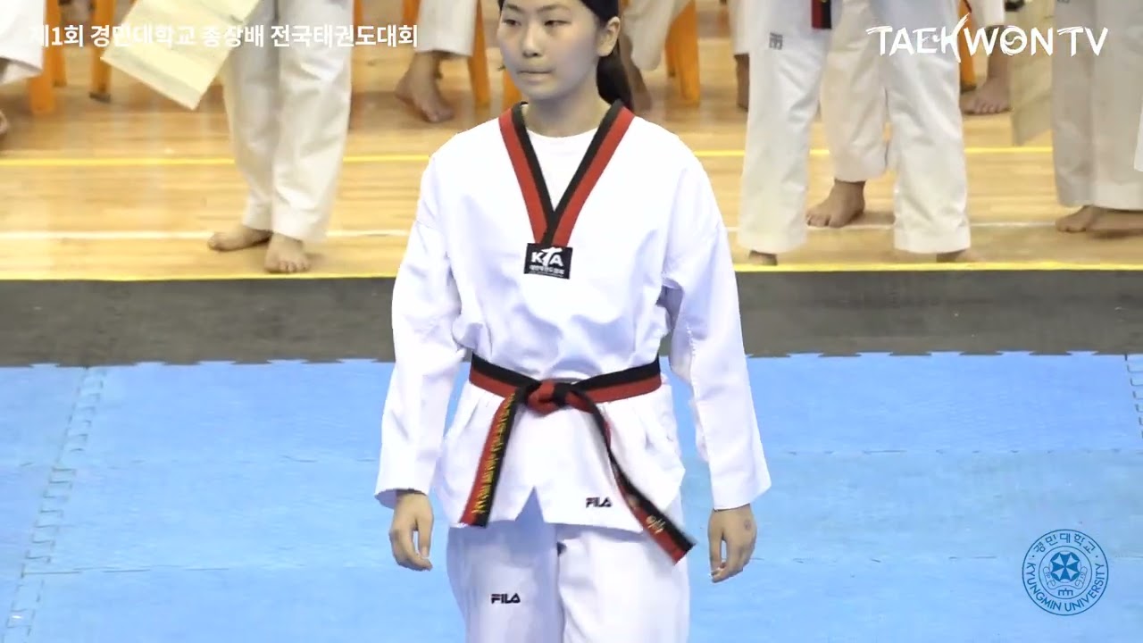 제1회 경민대학교 총장배 전국태권도대회 1일차 체공도약격파 여 중2학년부-2조 예선  23.08.10