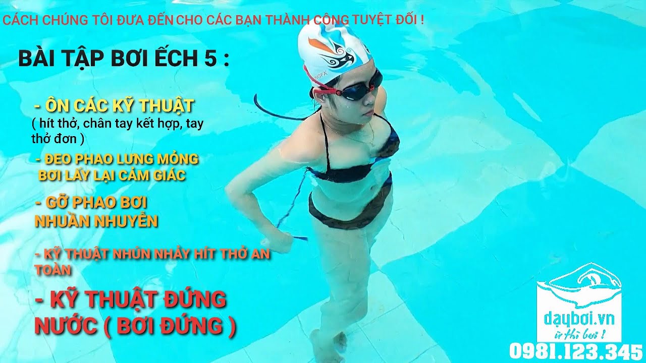 Dạy Bơi Ếch - Hướng Dẫn Bơi Ếch Hoàn Thiện Cùng Các Bài Tập An Toàn ( Bài Tập 5 )