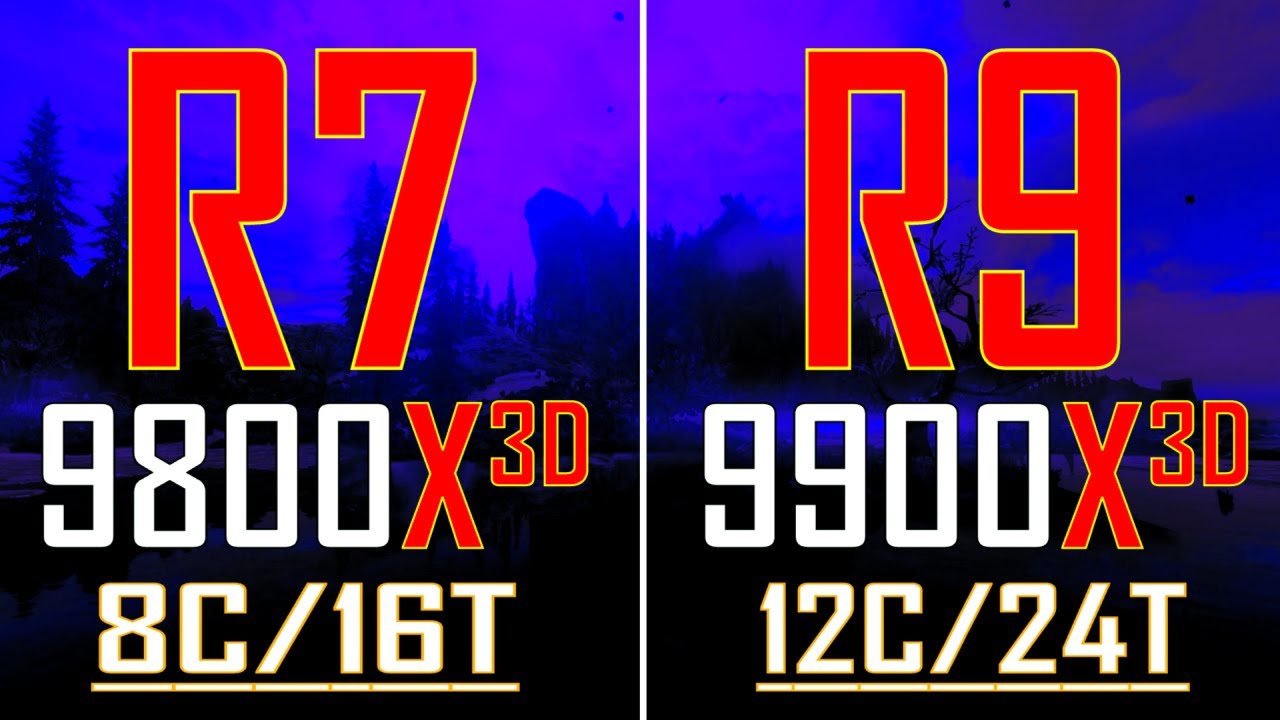 Ryzen 7 9800X3D vs Ryzen 9 9900X3D || PC GAMES BENCHMARK TEST ||