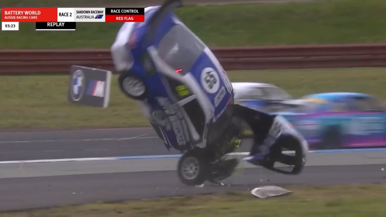 Aussie Racing Cars 2025 | Sandown Race 2 | Barber Big Crash Flip