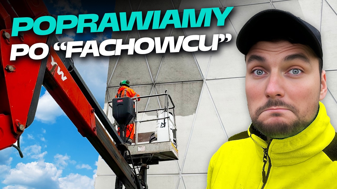 UWAŻAJ NA Mycie elewacji myjką ciśnieniową. Czyszczenie elewacji, karcher popsuł tynk DOMINIK MALUJE