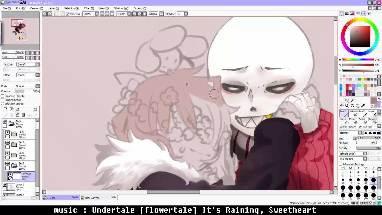 [AC] Скоростная краска №79: Undertale - [Flowerfell]