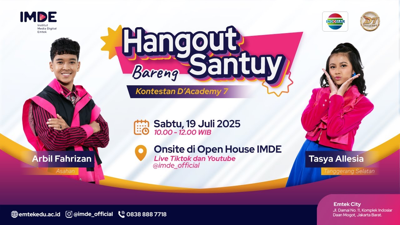 Hangout Santuy bareng Arbil Fahrizan dan Tasya Allesia Dangdut Academy 7