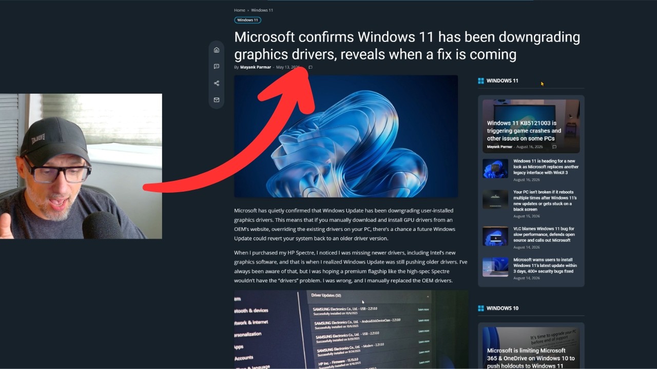 Microsoft подтвердила: Windows 11 откатывает драйверы вашей видеокарты (и как это остановить)