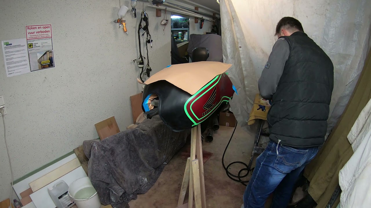 Painjob part 5 - fuel tank final color - Honda CB Seven Fifty project - Eps 20