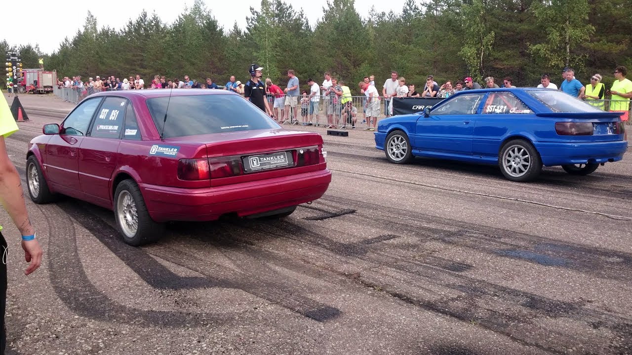 Audi S4 Quattro 2.2t 20v vs Audi Coupe 2.2t 20v AAN 1/4 mile drag race