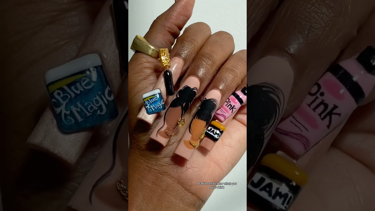 90s Tribute to Black Hair Nails for BHM! 🤎