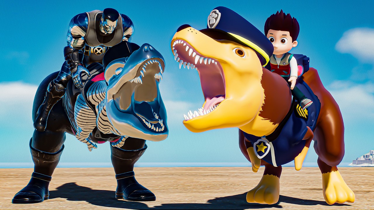 Rescue Themed Rider Meets Armored & Classic Dino Variants | Cinematic DinoRider Showcase JWE2