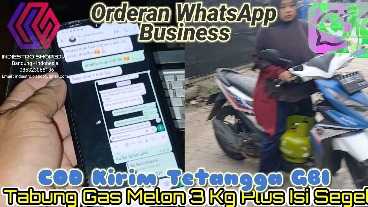 Orderan WhatsApp Business QC Tabung Gas Melon 3 Kg Plus Refil Isi Segel COD Kirim Tetangga GBI Ke 2x