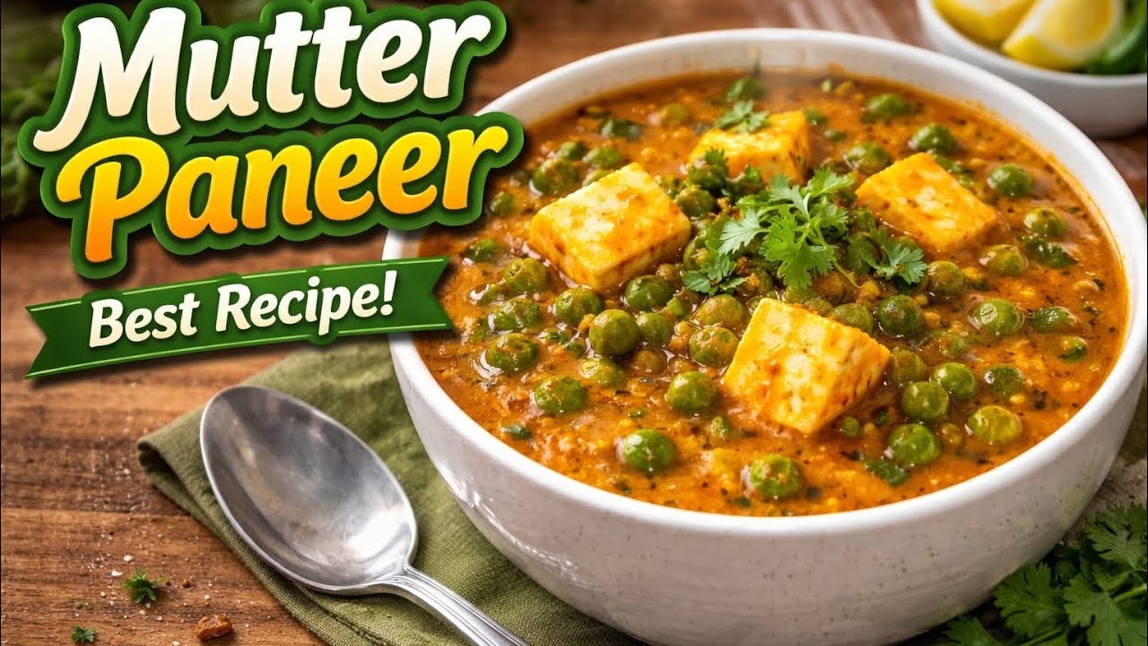 Ghar Jaisa Perfect Mutter Paneer | Quick & Easy Recipe🍲😋