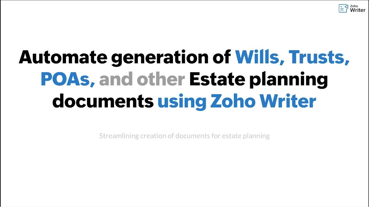 Webinar: Automate generation of Wills, Trusts, POAs, and other estate planning documents