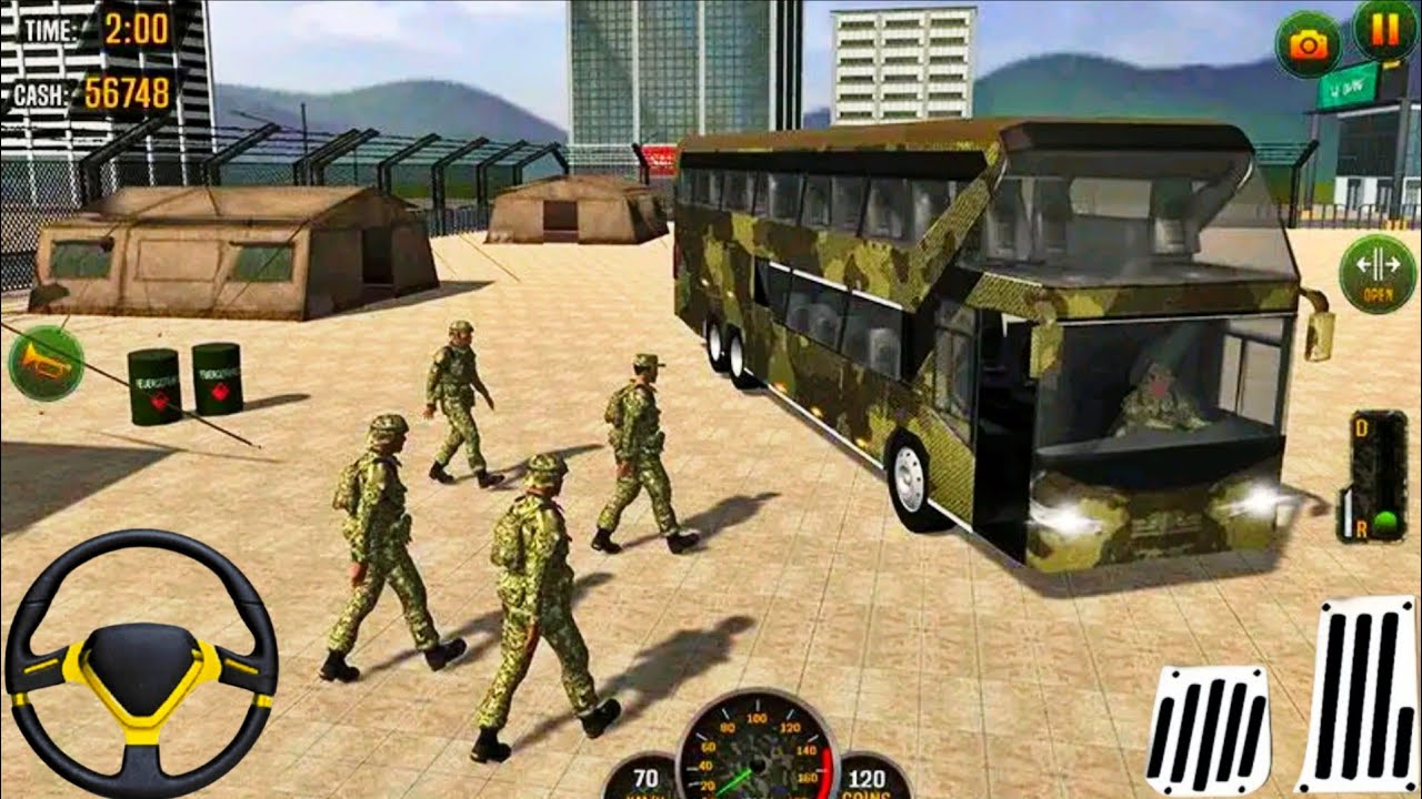 New Army Bus Games 2026 - Us Army Transporter Bus Driving 3D Game - Android GamePlay