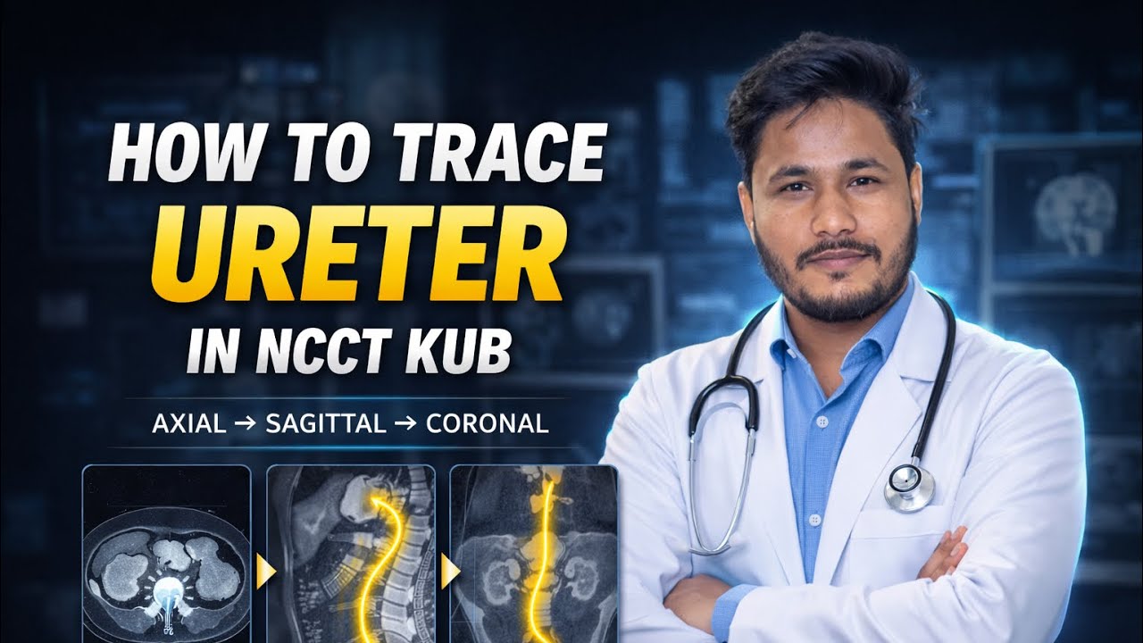 How to Trace Ureter in NCCT KUB | Step-by-Step Guide