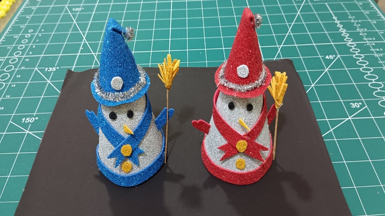 Snowman | EVA Foam Sheet Snowman | christmasdecorations |Christmas Ornaments