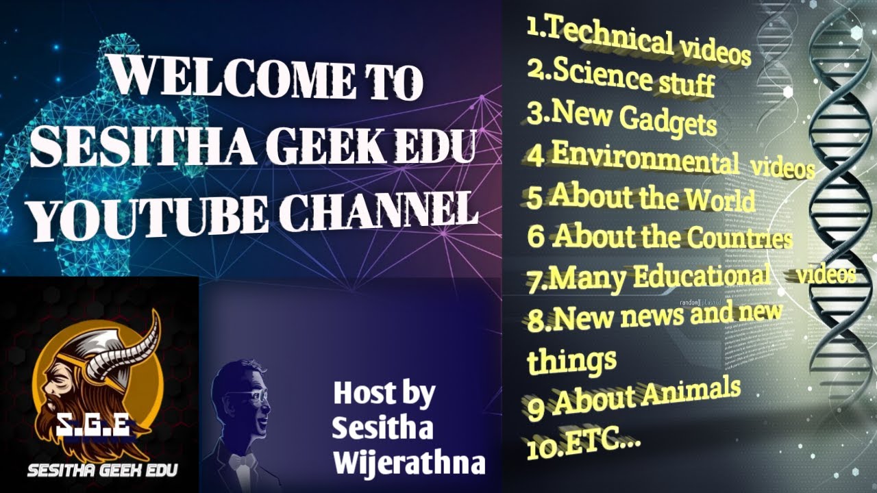 Welcome to Sesitha Geek Edu YouTube channel..🙏🙏🙏🙏