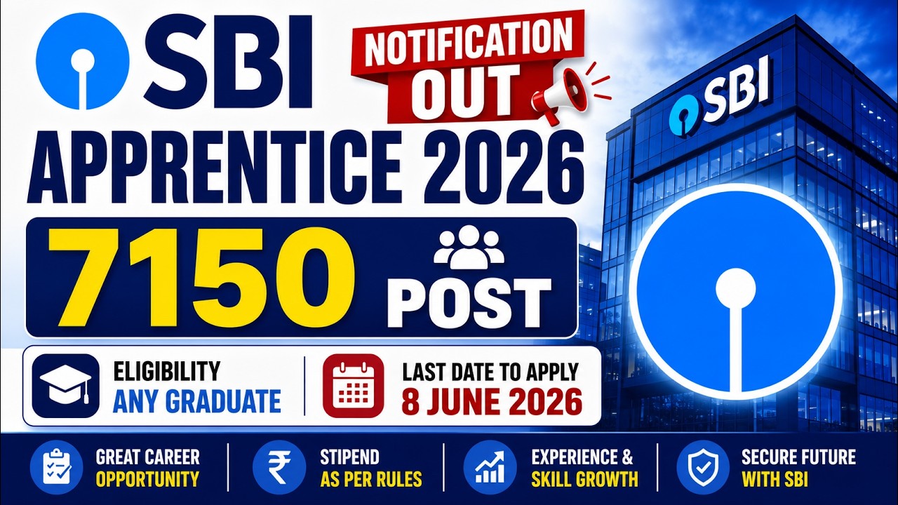 📢 SBI APPRENTICE 2026 NOTIFICATION OUT 😱