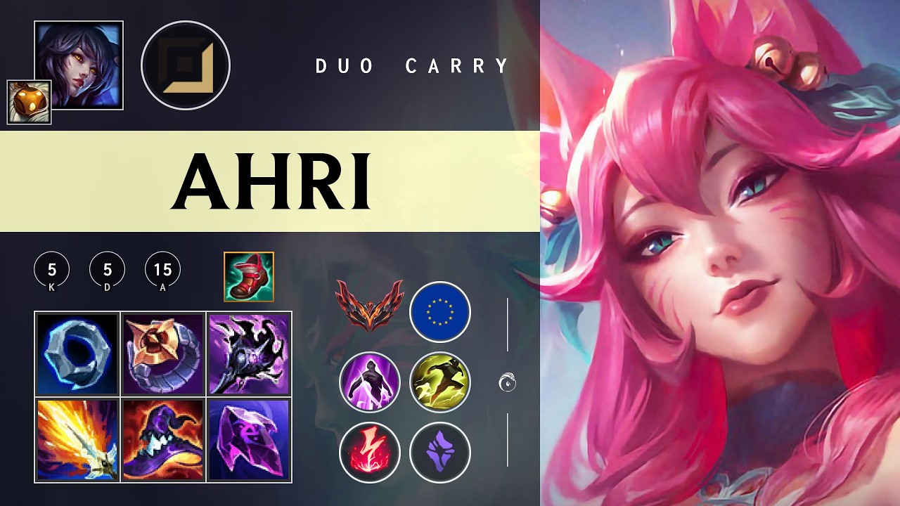 Ahri Carry vs Kai'Sa - EUW Grandmaster Patch 26.04