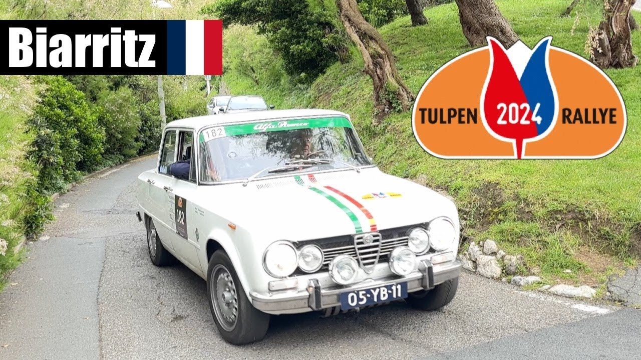 Vintage Cars in Biarritz, France - Tulpen rallye 🇫🇷