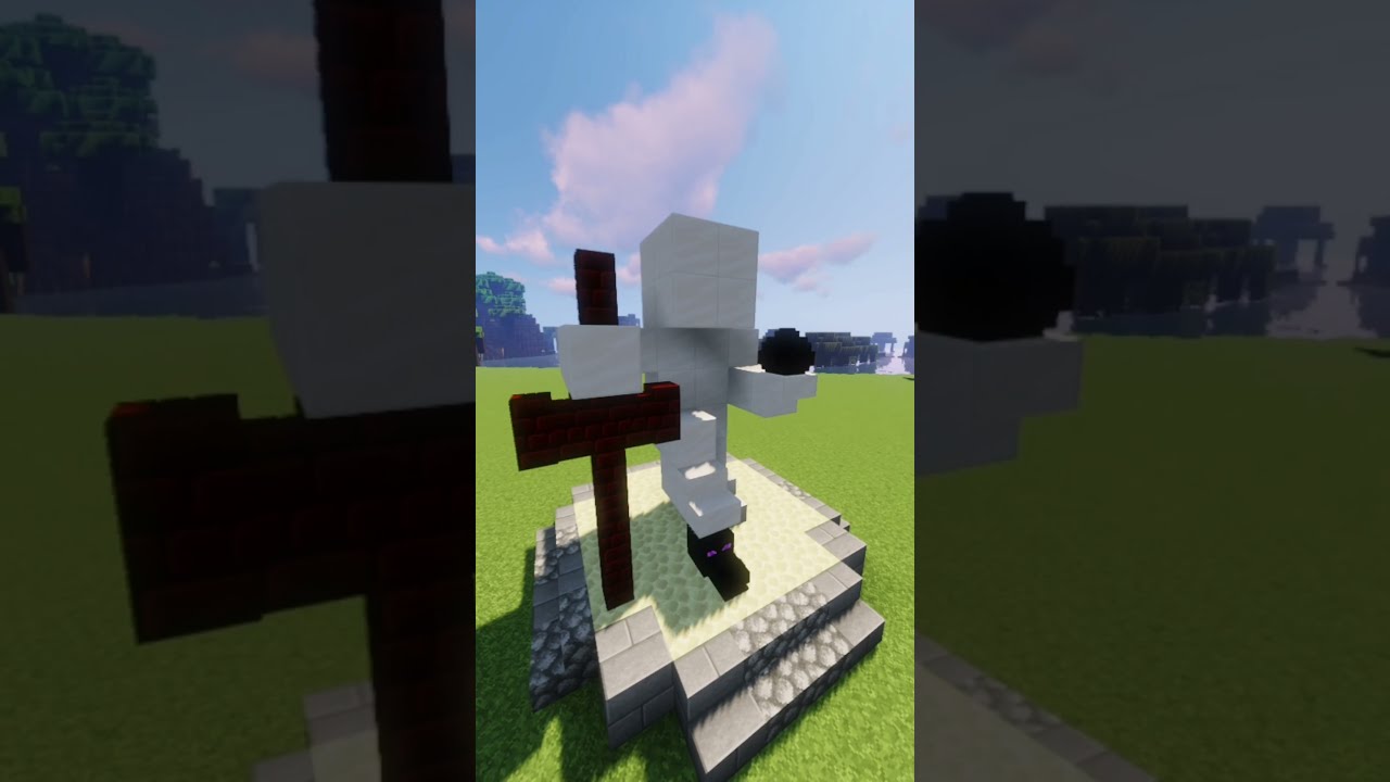 Dragon Slayer Statue In Minecraft! | #Shorts