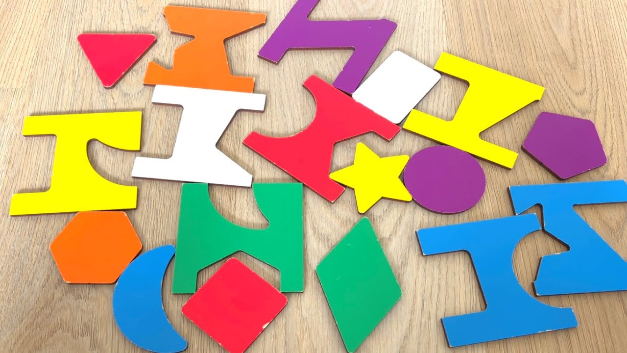 Shape on Shape Puzzle | Learn Colors and Shapes