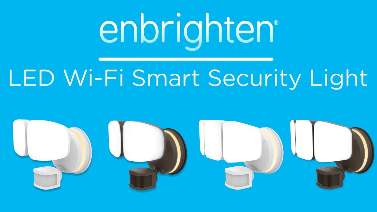 Enbrighten LED Wi-Fi Smart Security Light, Two and Three Head, Operation - 58242 58243 58244 58245