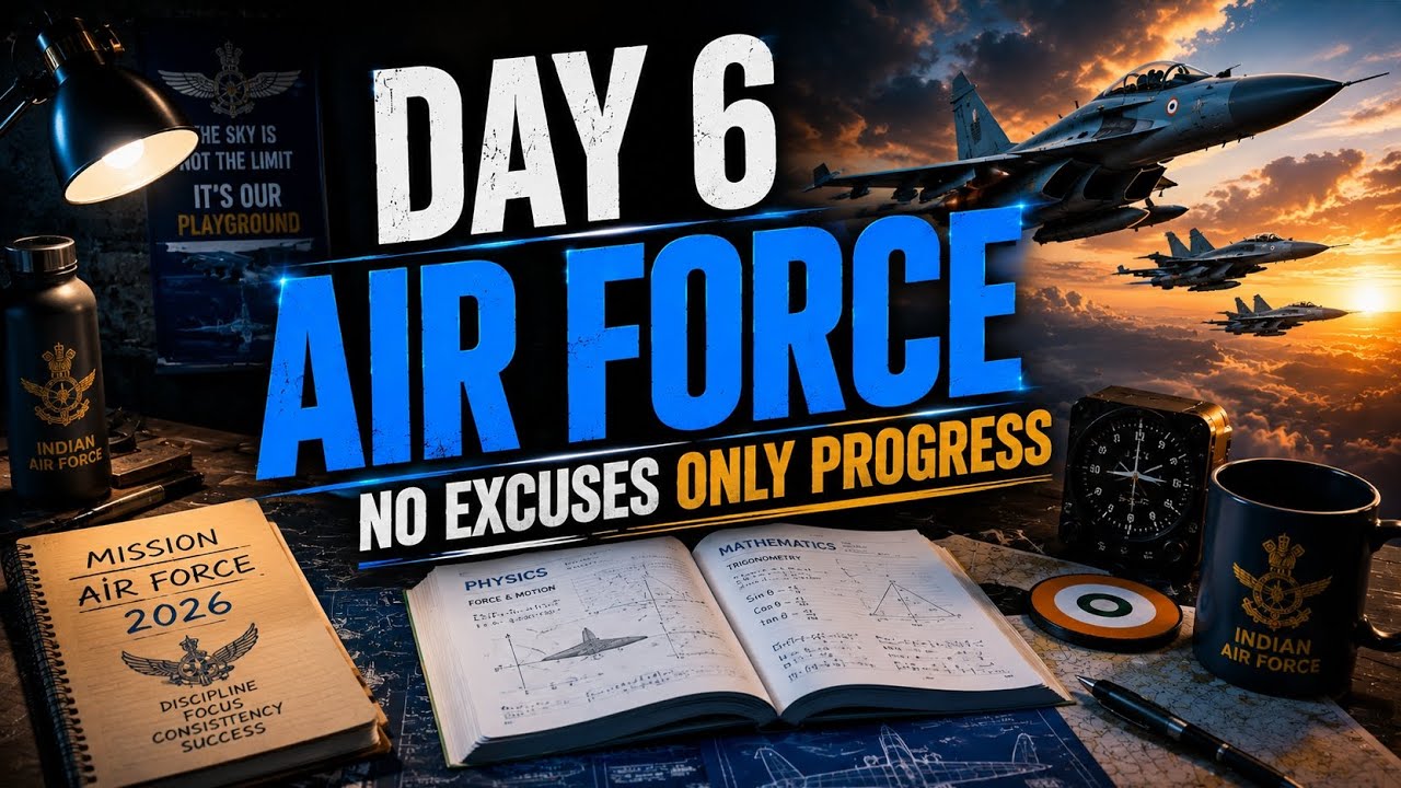 #Indian Air Force Preparation Day 6 ✈️ | Maths + Physics + English Study Vlog | Air Force journey 