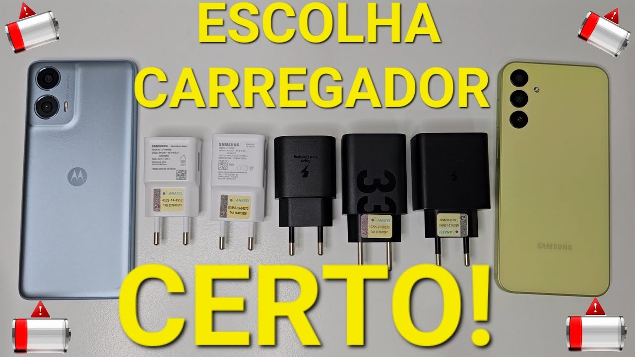 QUAL CARREGADOR DEVO COMPRAR PARA CELULAR SAMSUNG / MOTOROLA