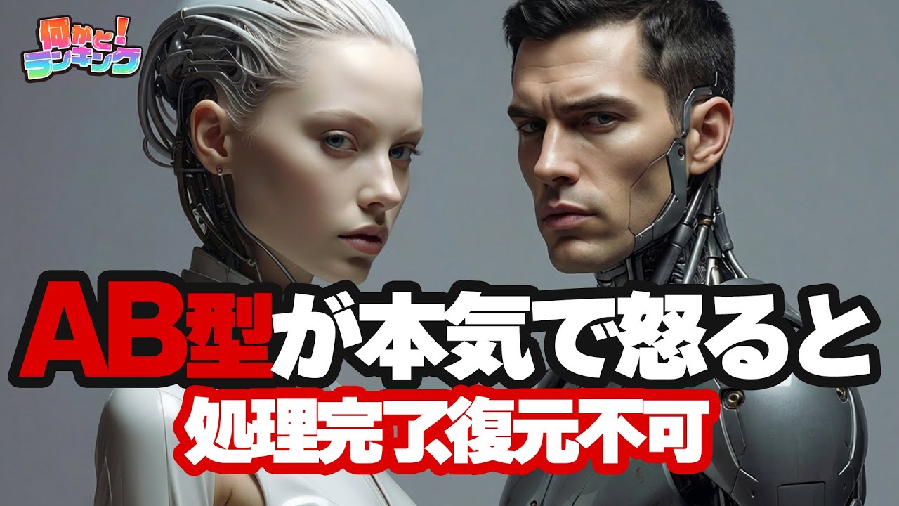 【AB型を絶対に怒らせてはいけない理由TOP5】本気でキレた後が一番怖い血液型