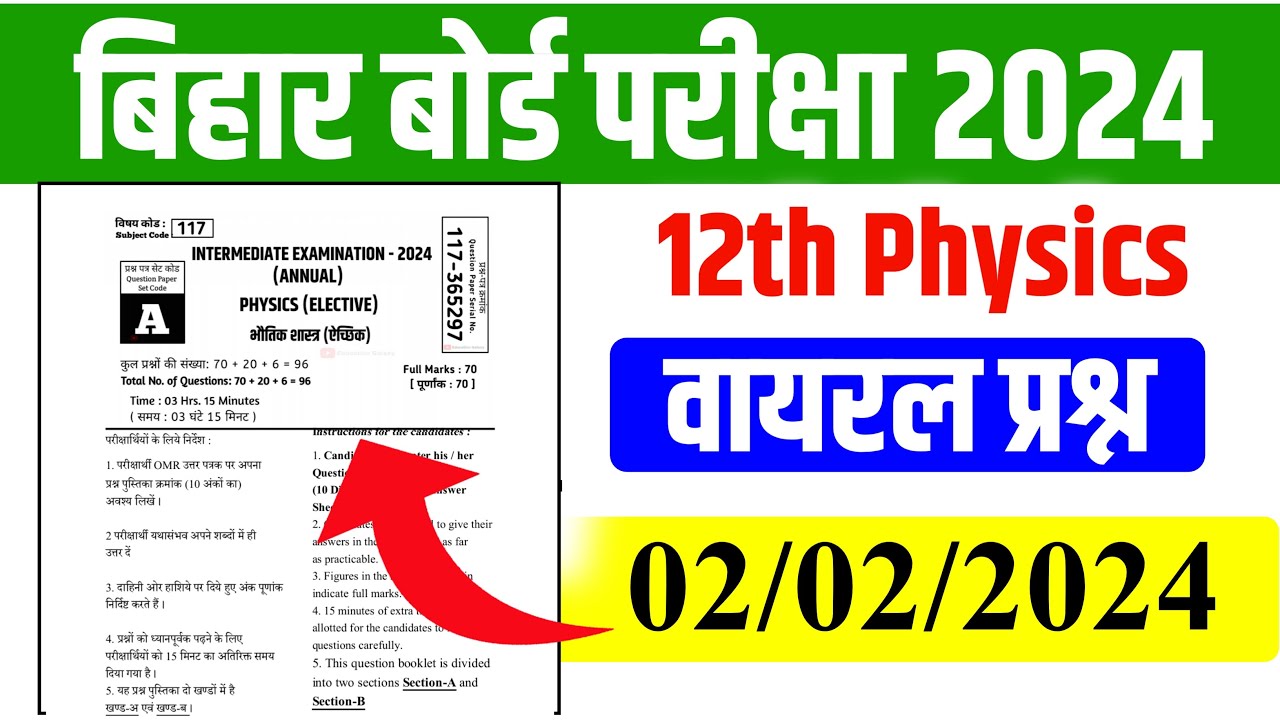 12th Physics Top 70 Objective Question Exam 2024 | Physics Objective Question 2024 -VVI Objective