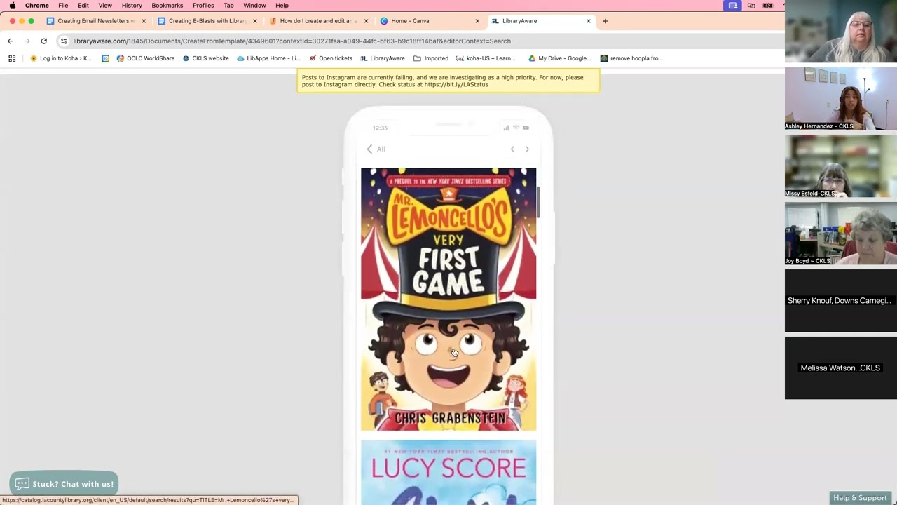 Tuesdays with CKLS: Email Newsletters with LibraryAware and Canva