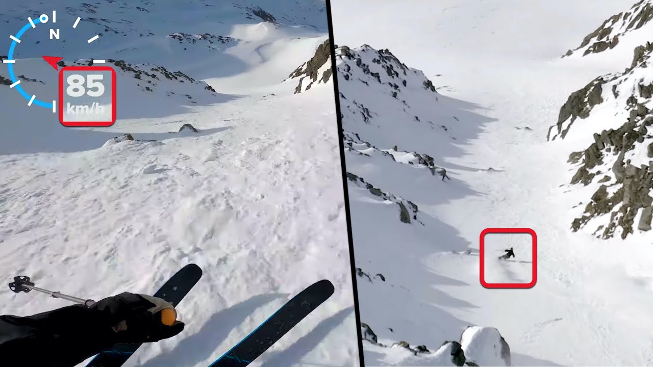 85 km/h nedför ränna i Schweiz [Freeride Testar Andermatt ]