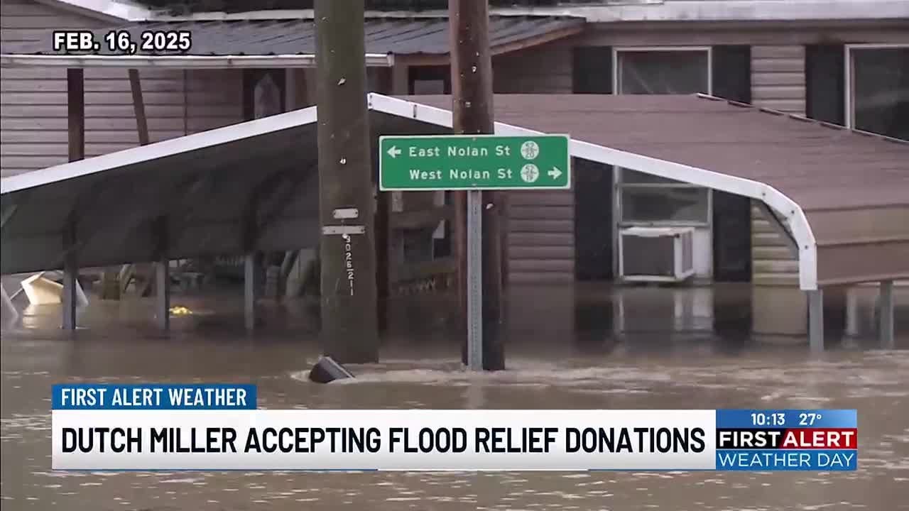 Dutch Miller accepting flood relief donations