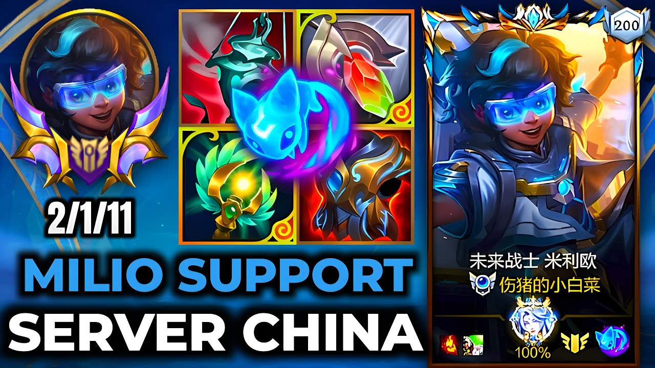 Milio Wild Rift China - Build Runes Season 19 - Gameplay Pulsefire Milio
