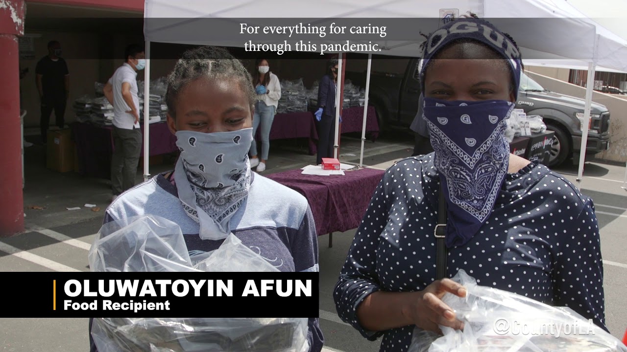 Kheir Clinic food giveaway in Koreatown with MRT