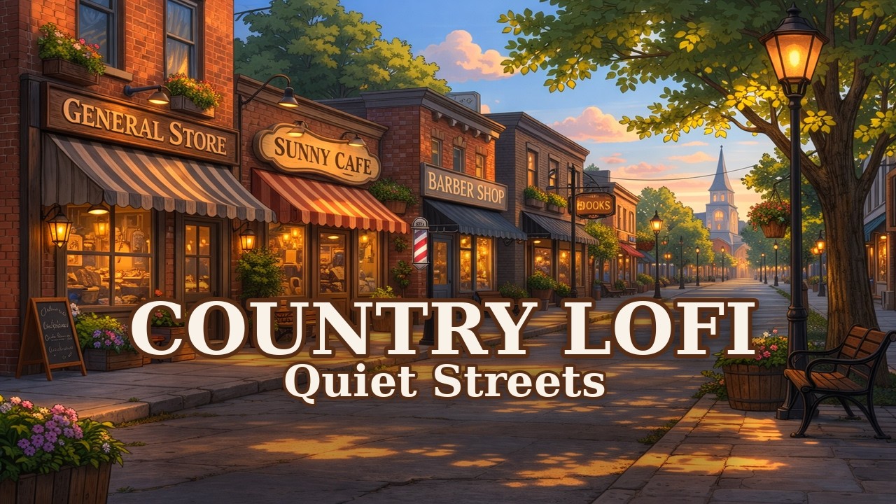 Quiet Streets | Small Town Lofi 🌅 Chill Country Beats to Relax