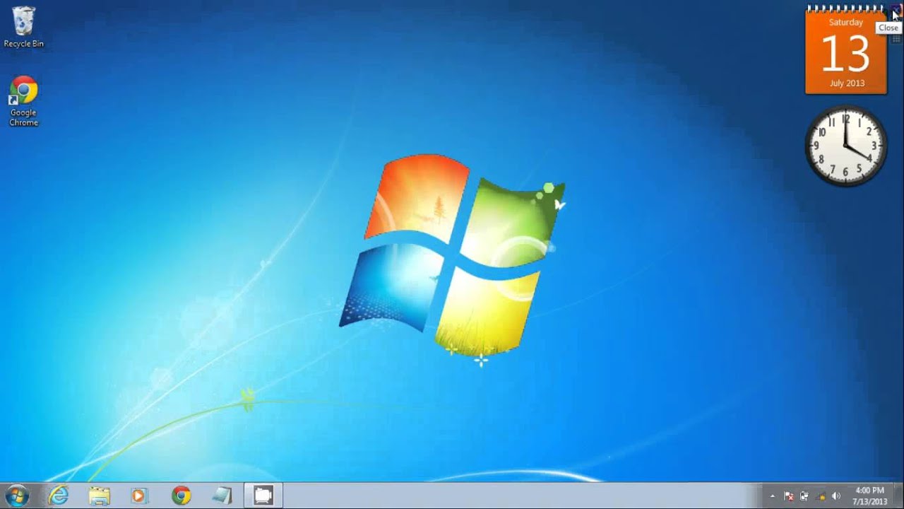 How to add Gadgets to your desktop
