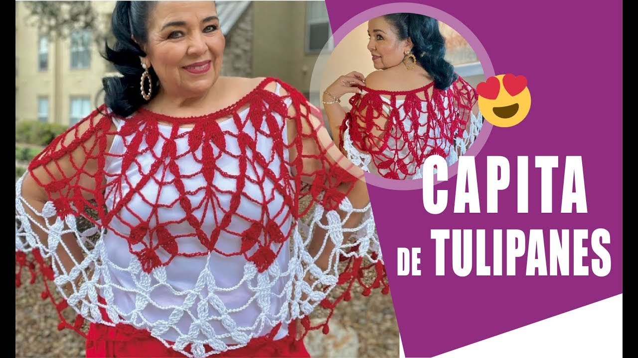 [TUTORIAL COMPLETO] CÓMO TEJER UNA CAPITA DE TULIPANES 🌷🌷🌷 FÁCIL Y RÁPIDO / Yo Tejo con LAURA CEPEDA
