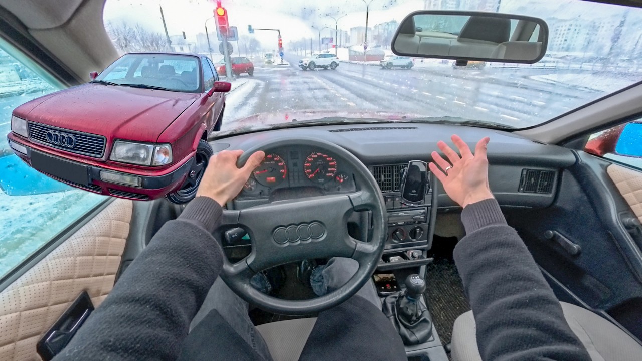 1994 Audi 80 B4 2.0 (115 hp) - Strong people's car POV Drive
