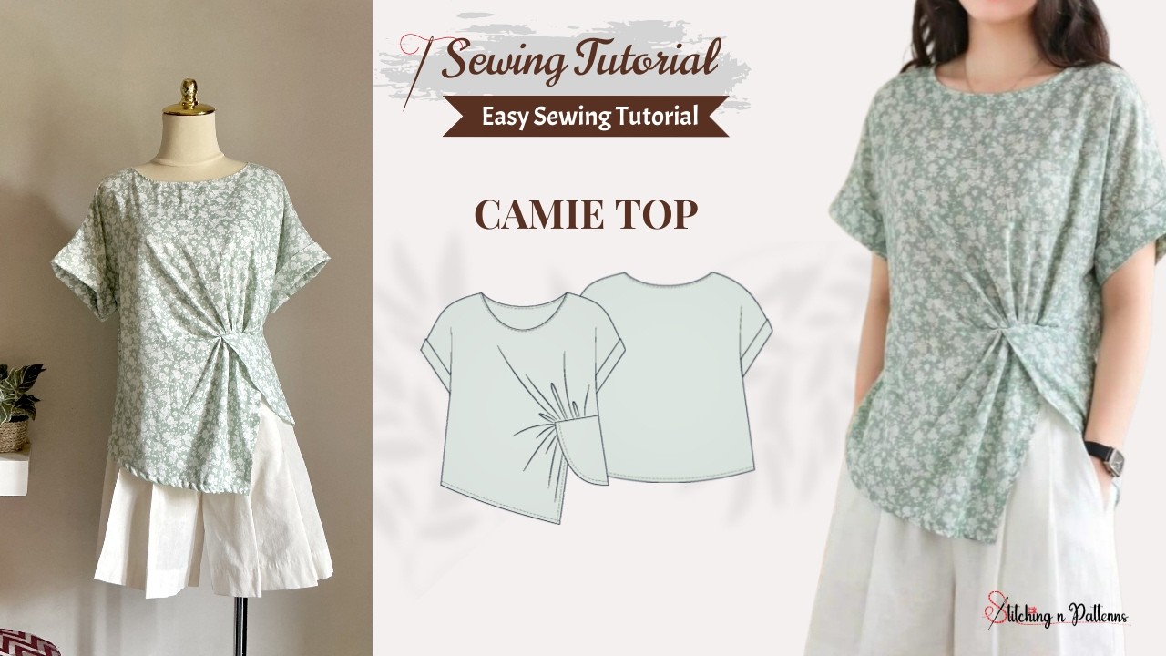 Camie Top Sewing Tutorial | Relaxed Fit Side Gather Blouse | Step-by-Step
