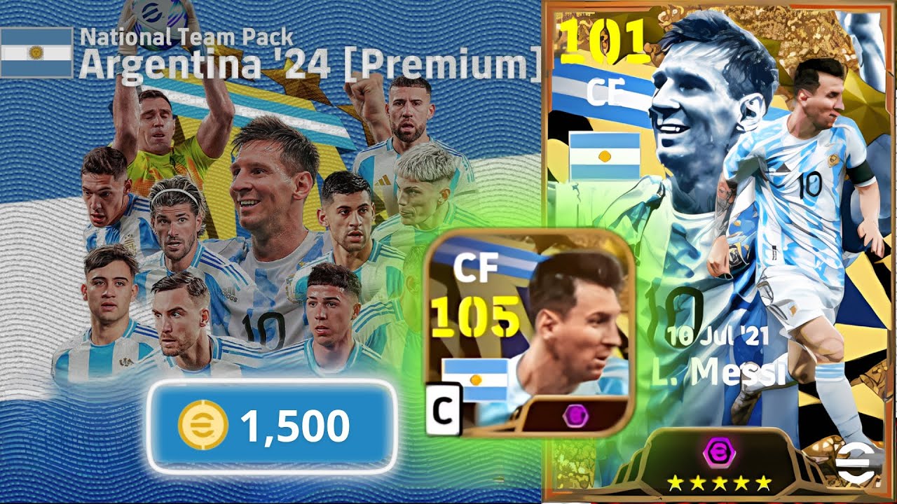 eFootball 2024• ĐÁNH GIÁ PACK ARGENTINA: TRÙM CUỐI MESSI, HLV SCALONI 2 STYLE, MÓN HỜI 1500 COIN ?