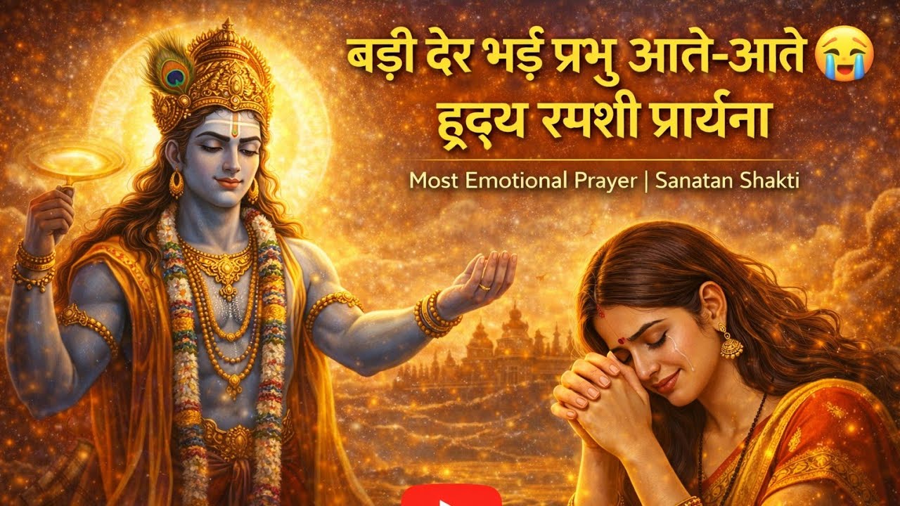 बड़ी देर भई प्रभु आते-आते 😭 | हृदय स्पर्शी प्रार्थना | Most Emotional Prayer | Sanatan Shakti