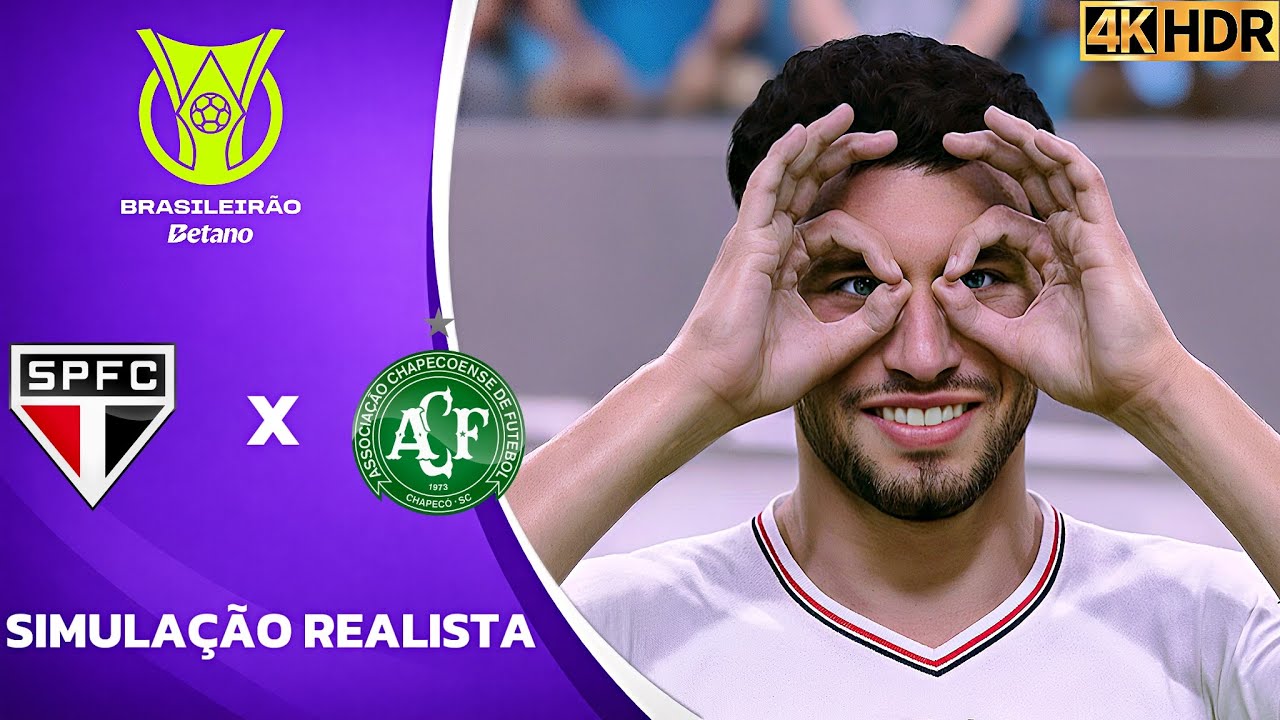 São Paulo x Chapecoense | Brasileirão Betano 2026 | Simulação4K Ultra HD (60FPS) Gogosz Patch.