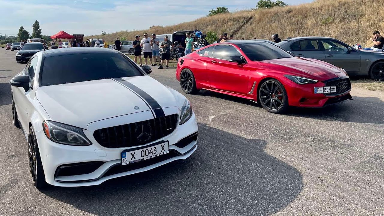 ЛЮТАЯ Infiniti Q60 RED Sport vs Audi RS Q3 stage 3 и Mercedes C43 AMG