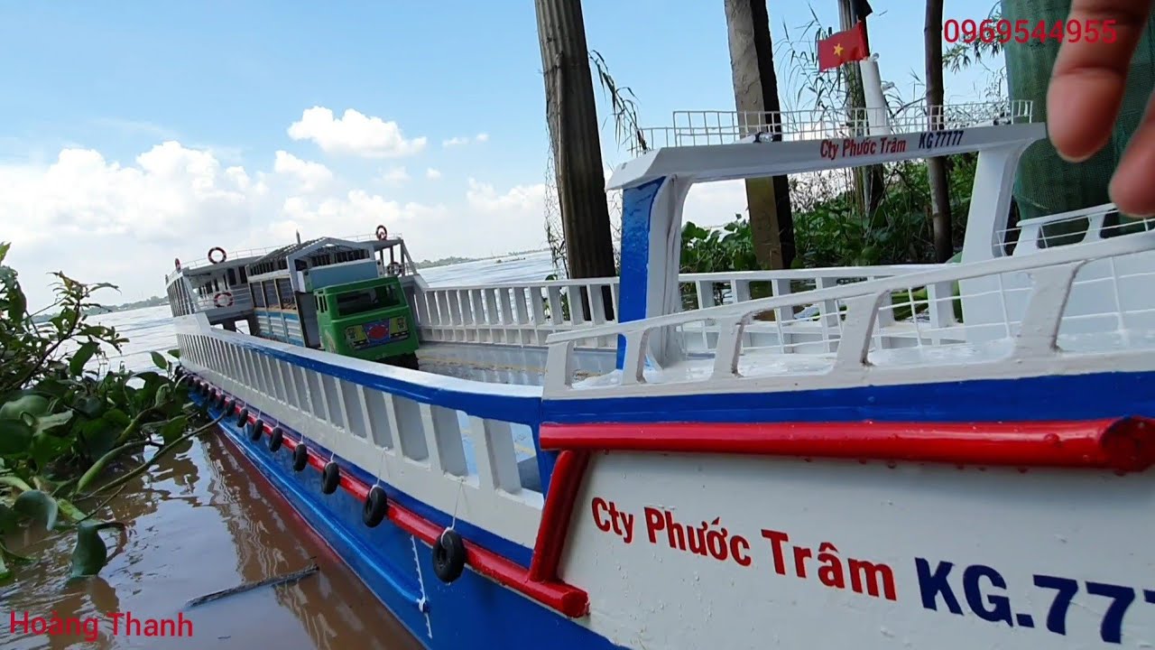 Phà Phước Trâm Mô Hình Khai  Trương Chiến Đầu Tiên Với Xe Tải Khủng