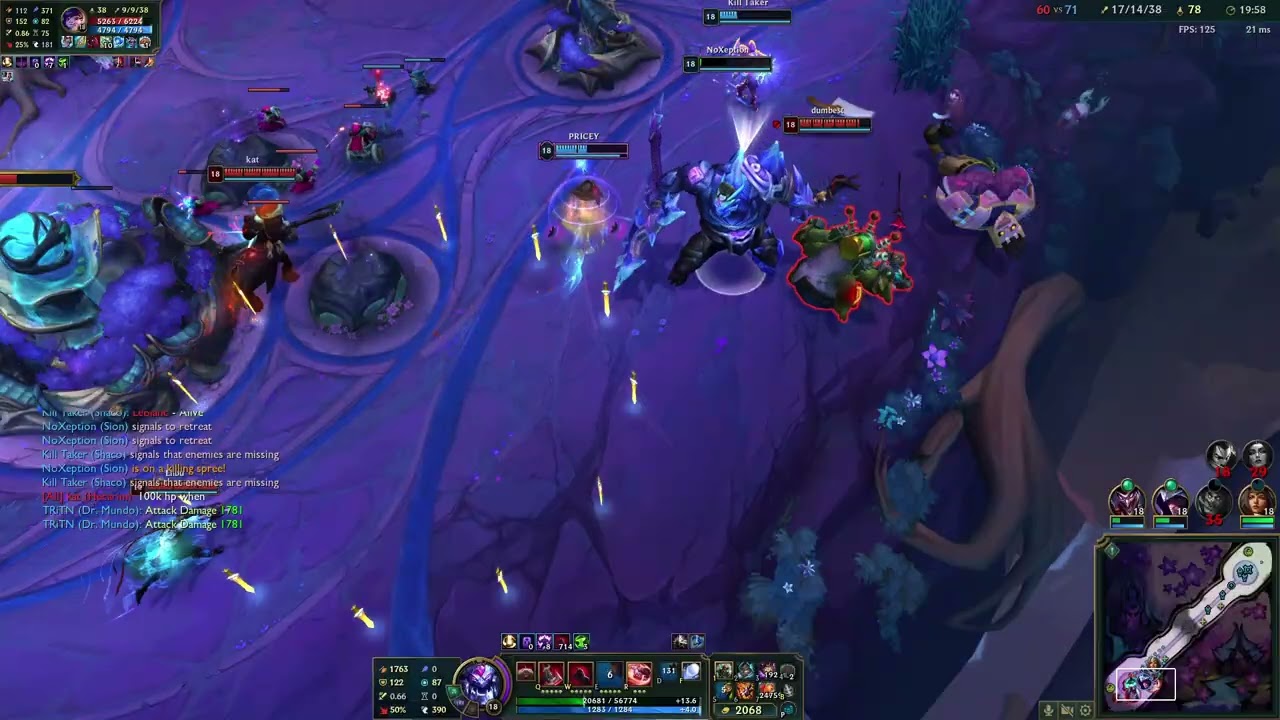 Sion god roll augments in ARAM Mayhem to get 200k+ HP with 63k Heartsteel stacks.
